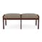 Lesro Lenox Wood 2 Seat Bench Wood Frame, Walnut, MD Farro Upholstery LW2001 - alternate 1
